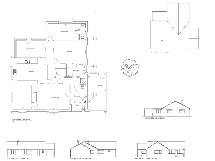 Lynwood Associates - Residential Extension Chippenham - Before elevation