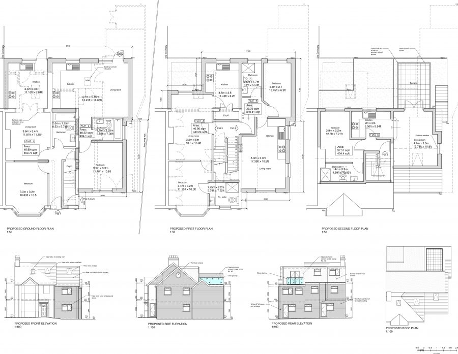 Perne Road Extension Proposed floor plans and elevations
