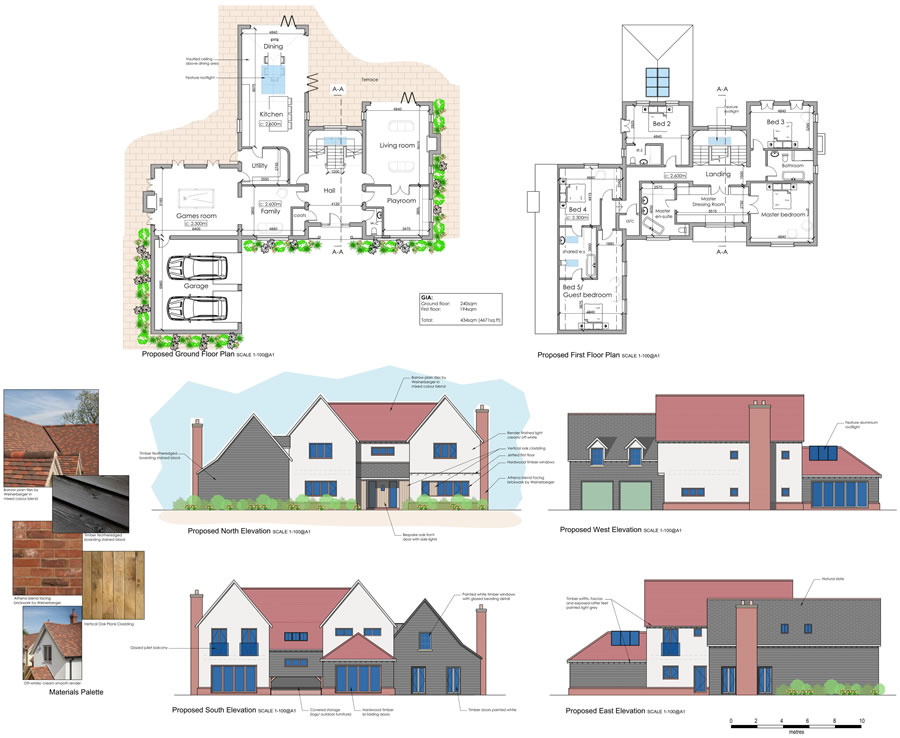 New Build at Kirtling Plans and Elevations by Lynwood Associates